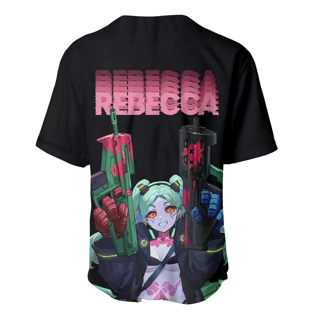 Rebecca Cyberpunk Edgerunners Anime Style Baseball Jersey Rebecca Cyberpunk Edgerunners Anime Style Baseball Jersey
