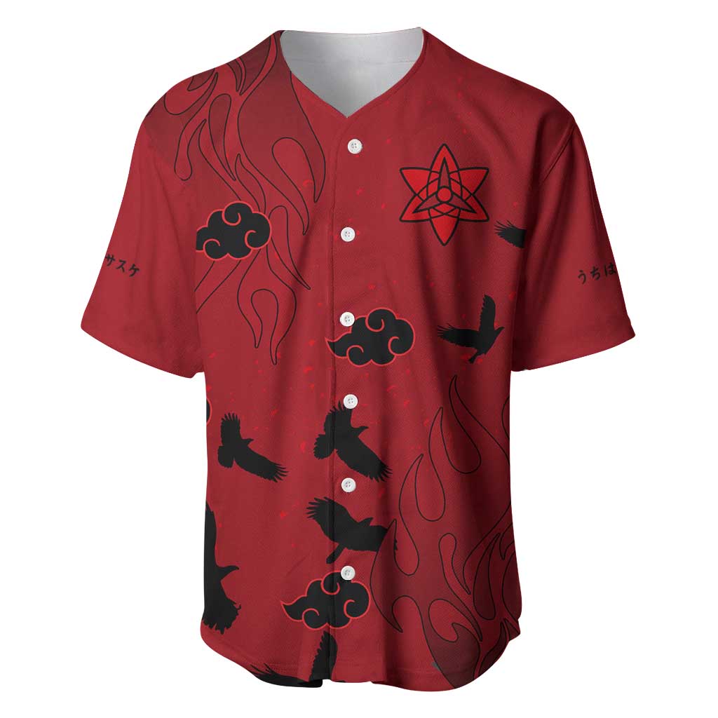 Sasuke Naruto Anime Style Baseball Jersey Sasuke Naruto Anime Style Baseball Jersey