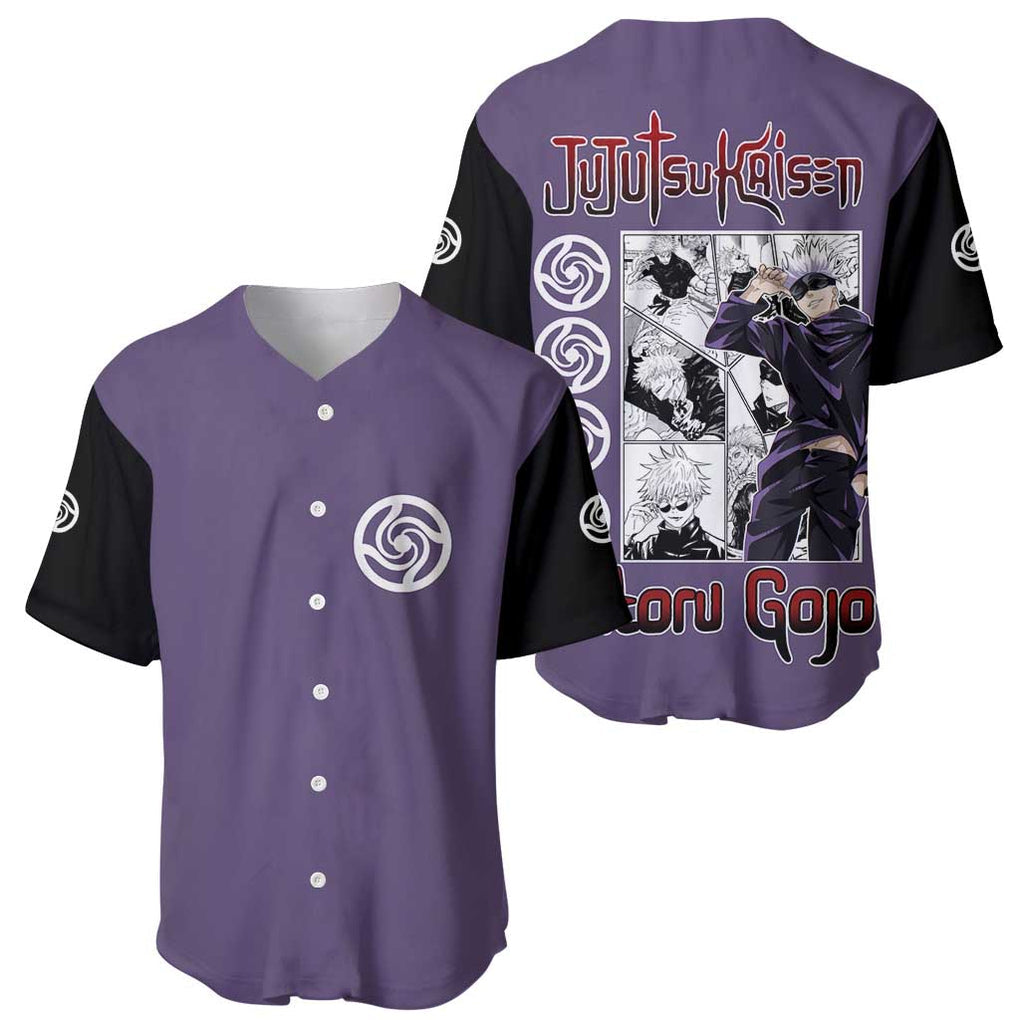 Satoru Jujutsu Kaisen Anime Style Baseball Jersey Satoru Jujutsu Kaisen Anime Style Baseball Jersey