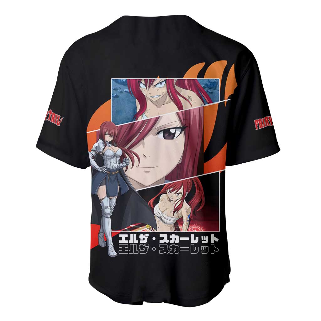 Scarlet Fairy Tail Anime Style Baseball Jersey Scarlet Fairy Tail Anime Style Baseball Jersey