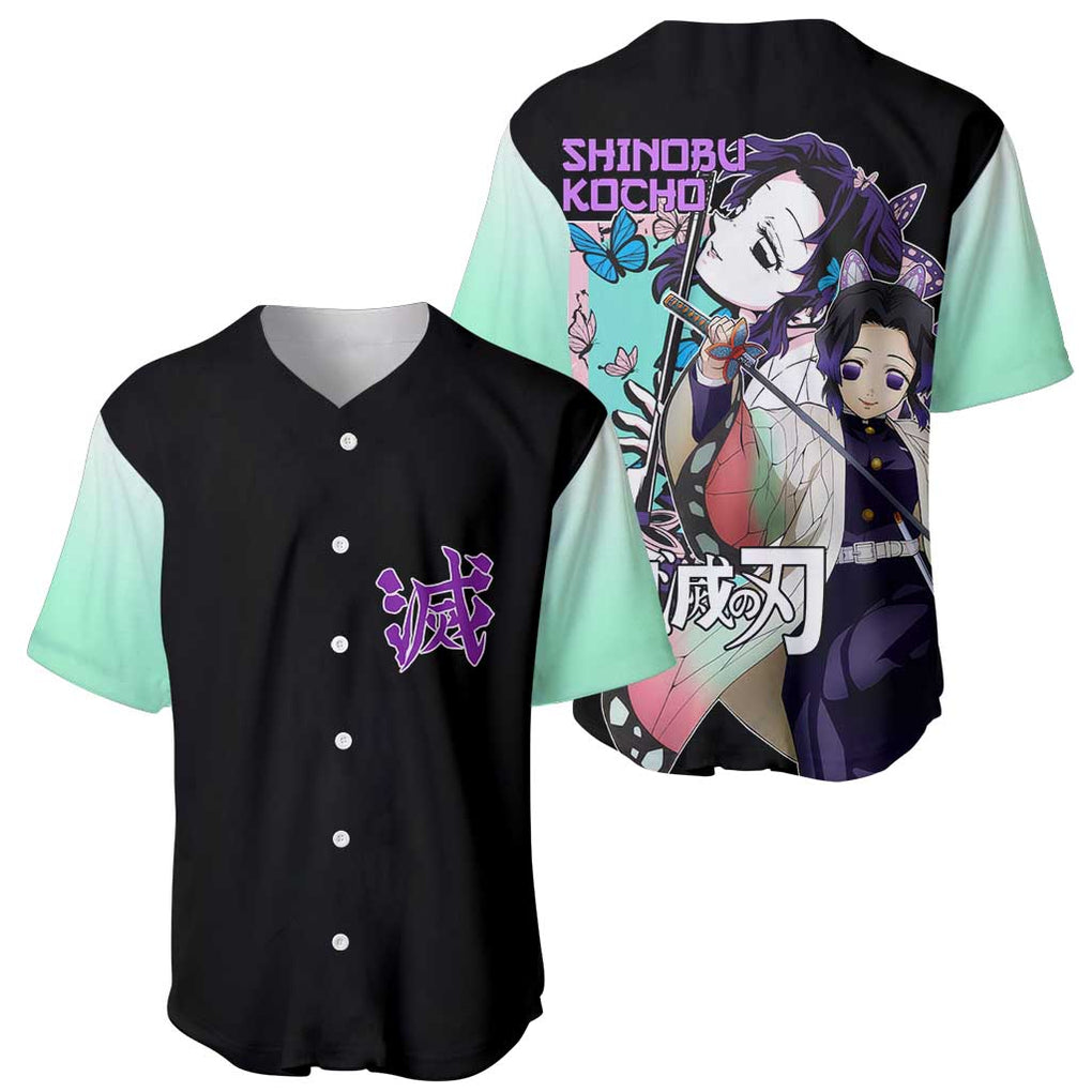 Shinobu Kocho Kimesu Anime Style Baseball Jersey Shinobu Kocho Kimesu Anime Style Baseball Jersey