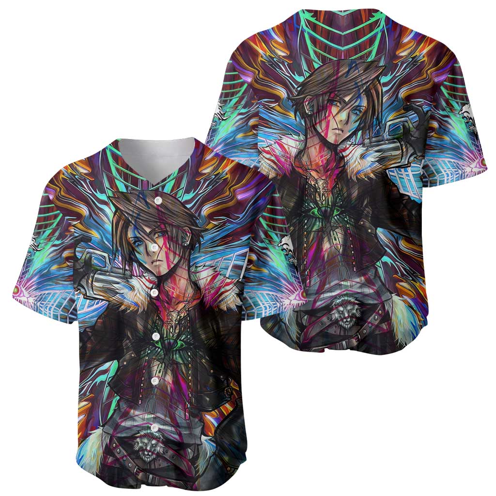 Squall Final Fantasy Trippy Trippy Baseball Jersey Squall Final Fantasy Trippy Trippy Baseball Jersey