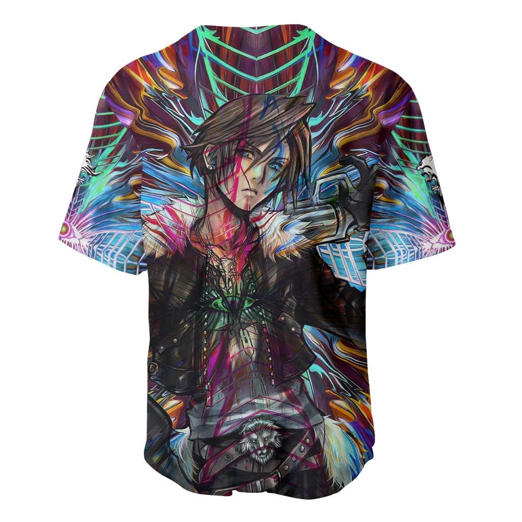 Squall Final Fantasy Trippy Trippy Baseball Jersey Squall Final Fantasy Trippy Trippy Baseball Jersey