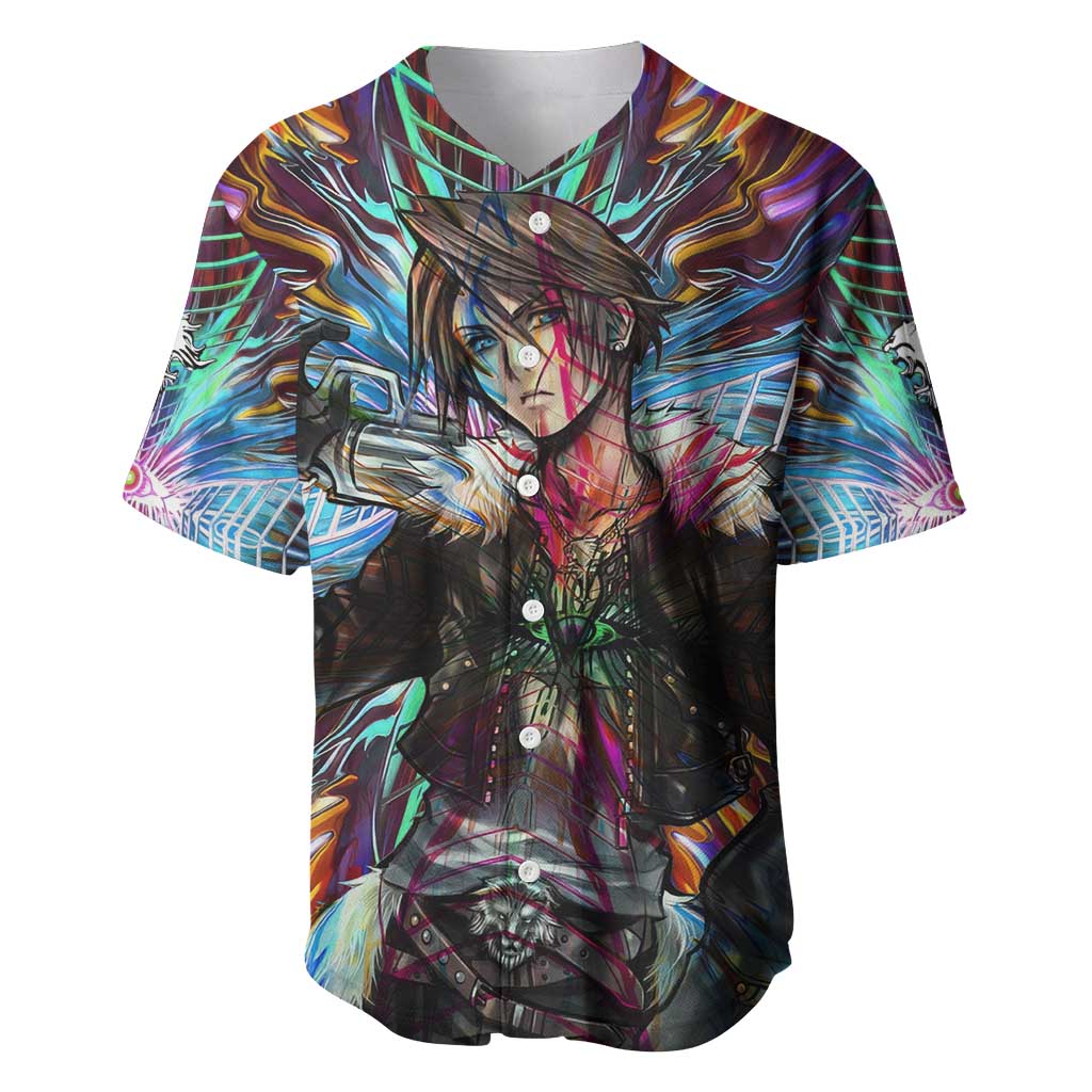 Squall Final Fantasy Trippy Trippy Baseball Jersey Squall Final Fantasy Trippy Trippy Baseball Jersey
