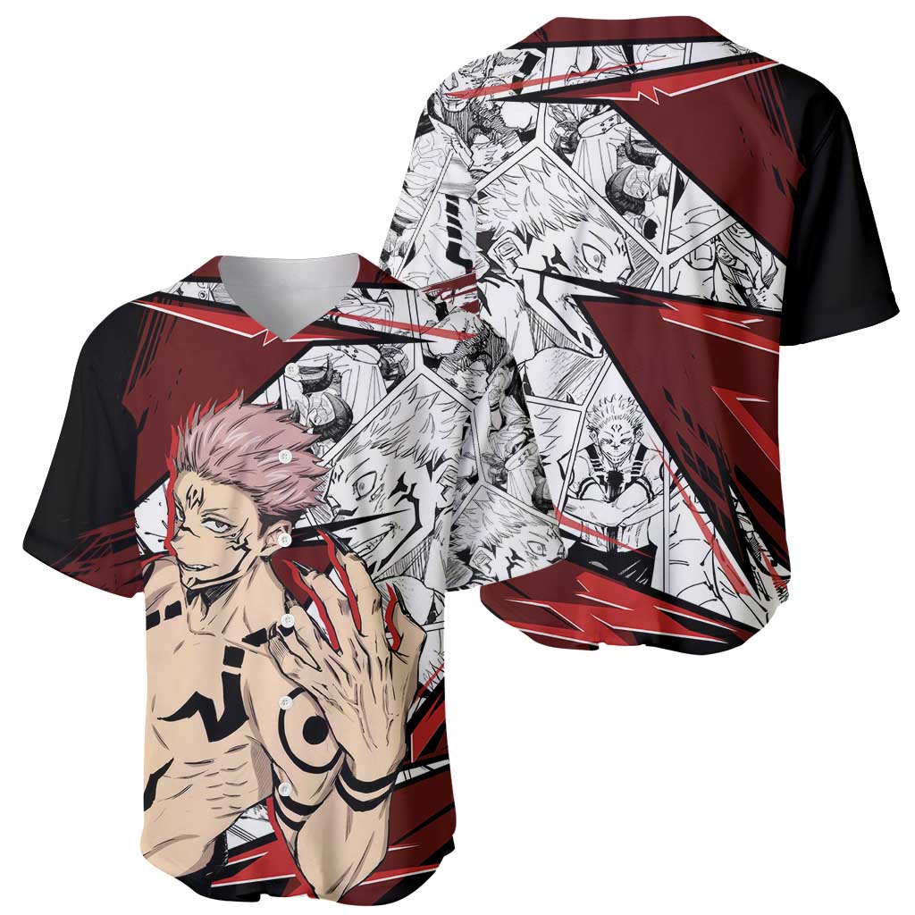 Sukuna Jujutsu Kaisen Anime Style Baseball Jersey Sukuna Jujutsu Kaisen Anime Style Baseball Jersey