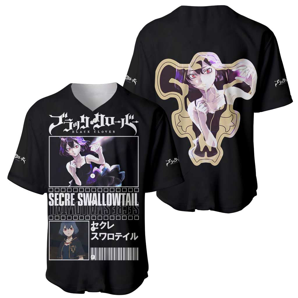 Swallowtail Black Clover Anime Style Baseball Jersey Swallowtail Black Clover Anime Style Baseball Jersey