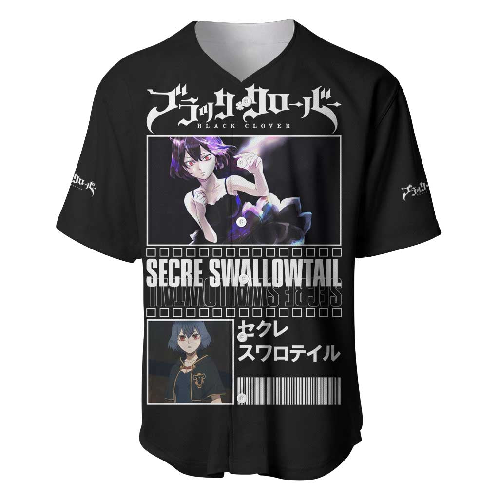 Swallowtail Black Clover Anime Style Baseball Jersey Swallowtail Black Clover Anime Style Baseball Jersey