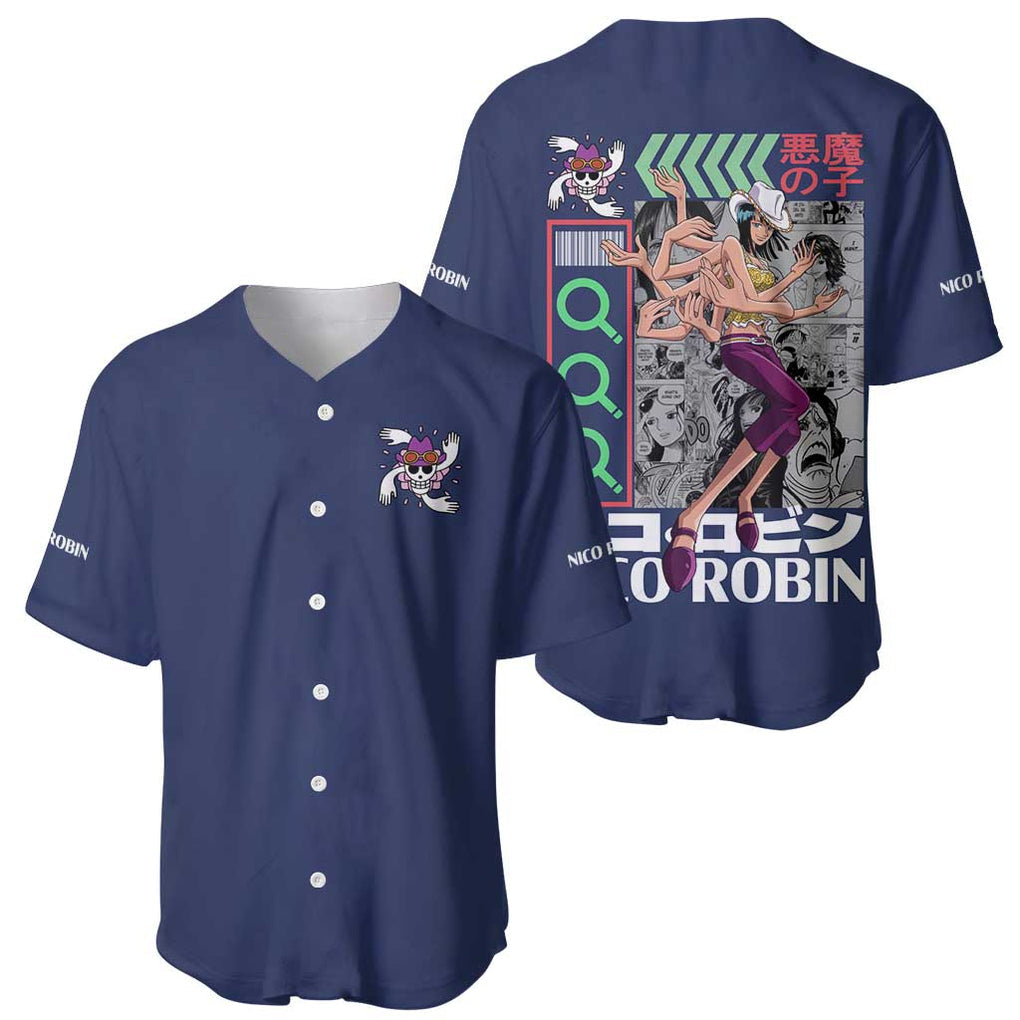 Team One Piece Anime Style Baseball Jersey_1 Team One Piece Anime Style Baseball Jersey_1