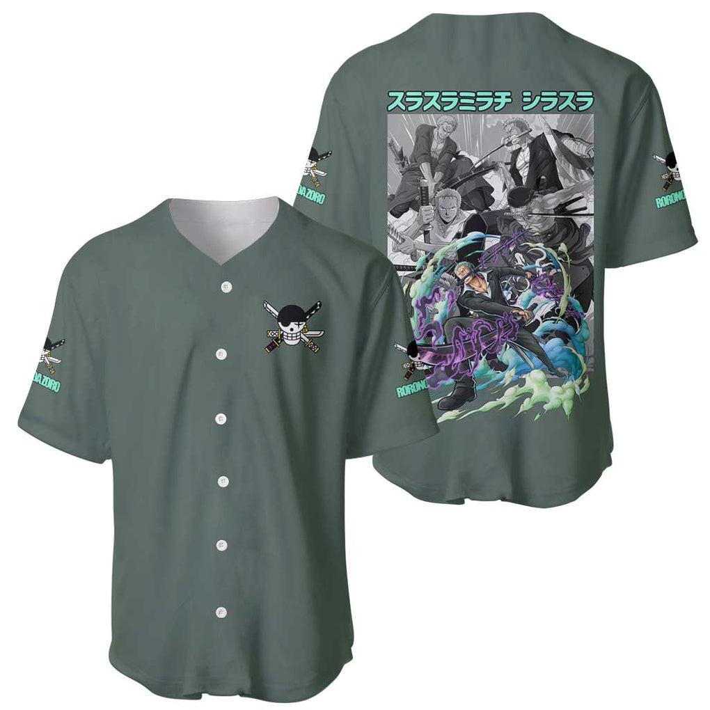 Team One Piece Anime Style Baseball Jersey_2 Team One Piece Anime Style Baseball Jersey_2