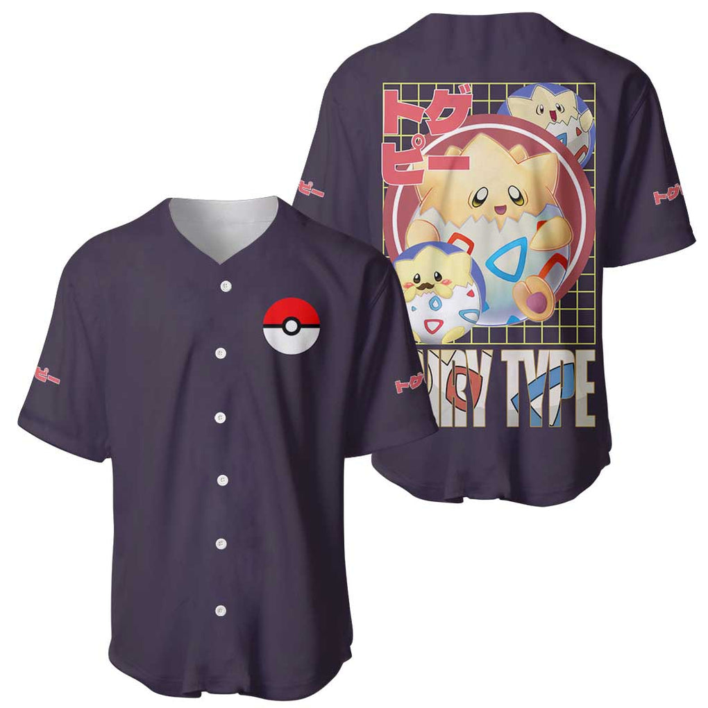 Togepi Poke Anime Style Baseball Jersey Togepi Poke Anime Style Baseball Jersey