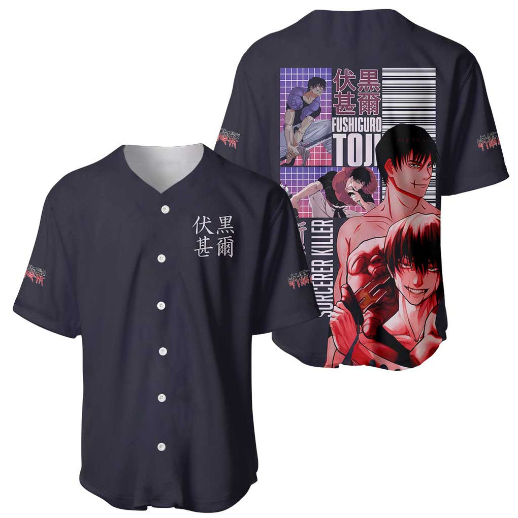 Toji Jujutsu Kaisen Anime Style Baseball Jersey Toji Jujutsu Kaisen Anime Style Baseball Jersey