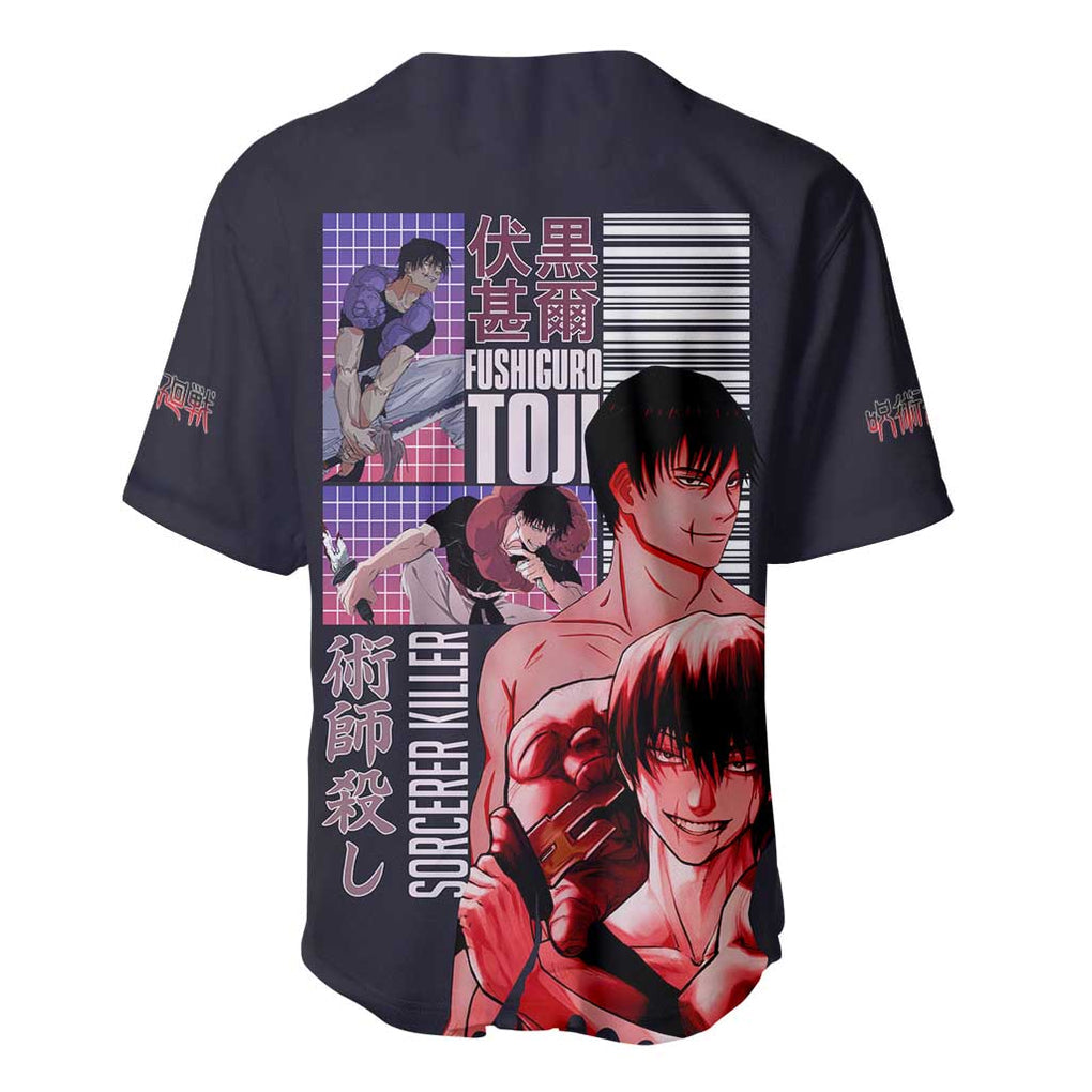 Toji Jujutsu Kaisen Anime Style Baseball Jersey Toji Jujutsu Kaisen Anime Style Baseball Jersey