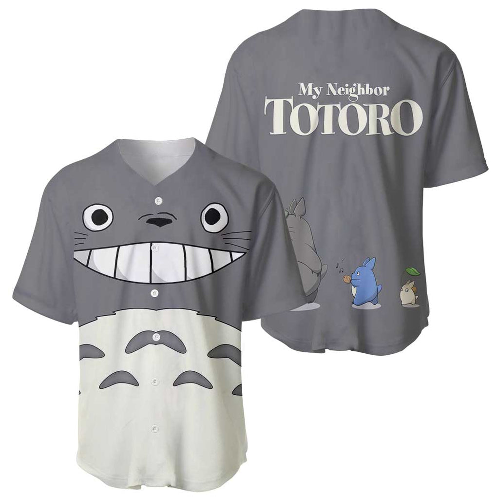Totoro My Neighbor Anime Style Baseball Jersey Totoro My Neighbor Anime Style Baseball Jersey