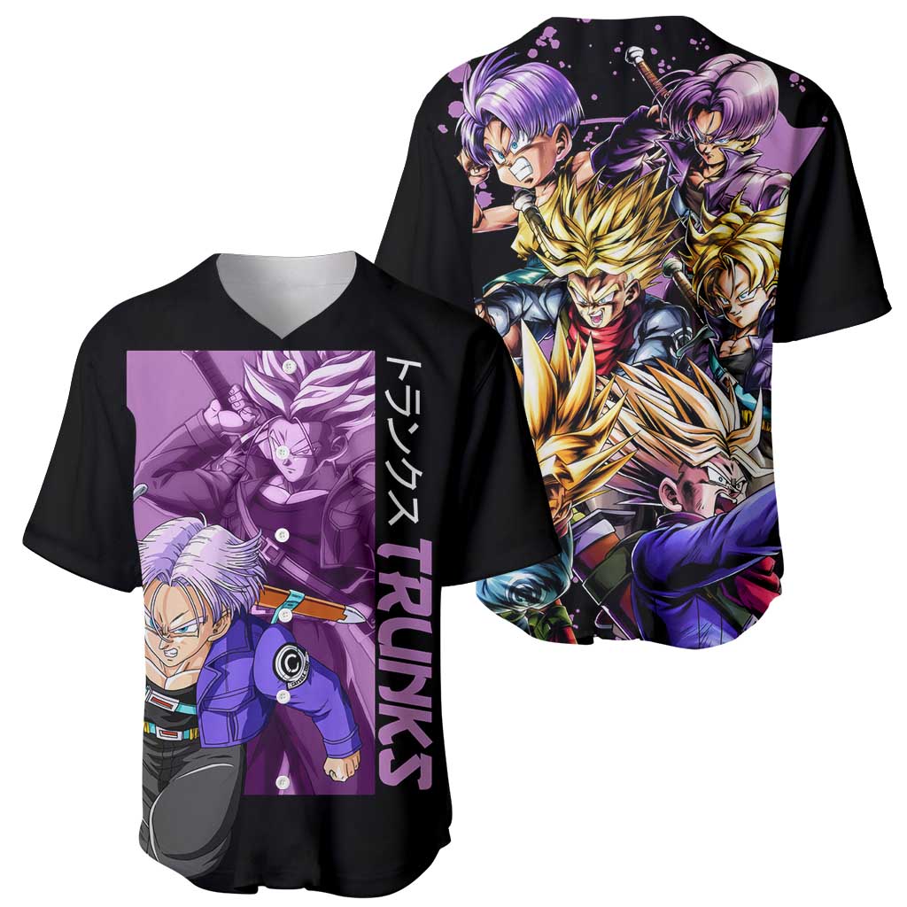 Trunks Dragon Ball Anime Style Baseball Jersey_1 Trunks Dragon Ball Anime Style Baseball Jersey_1