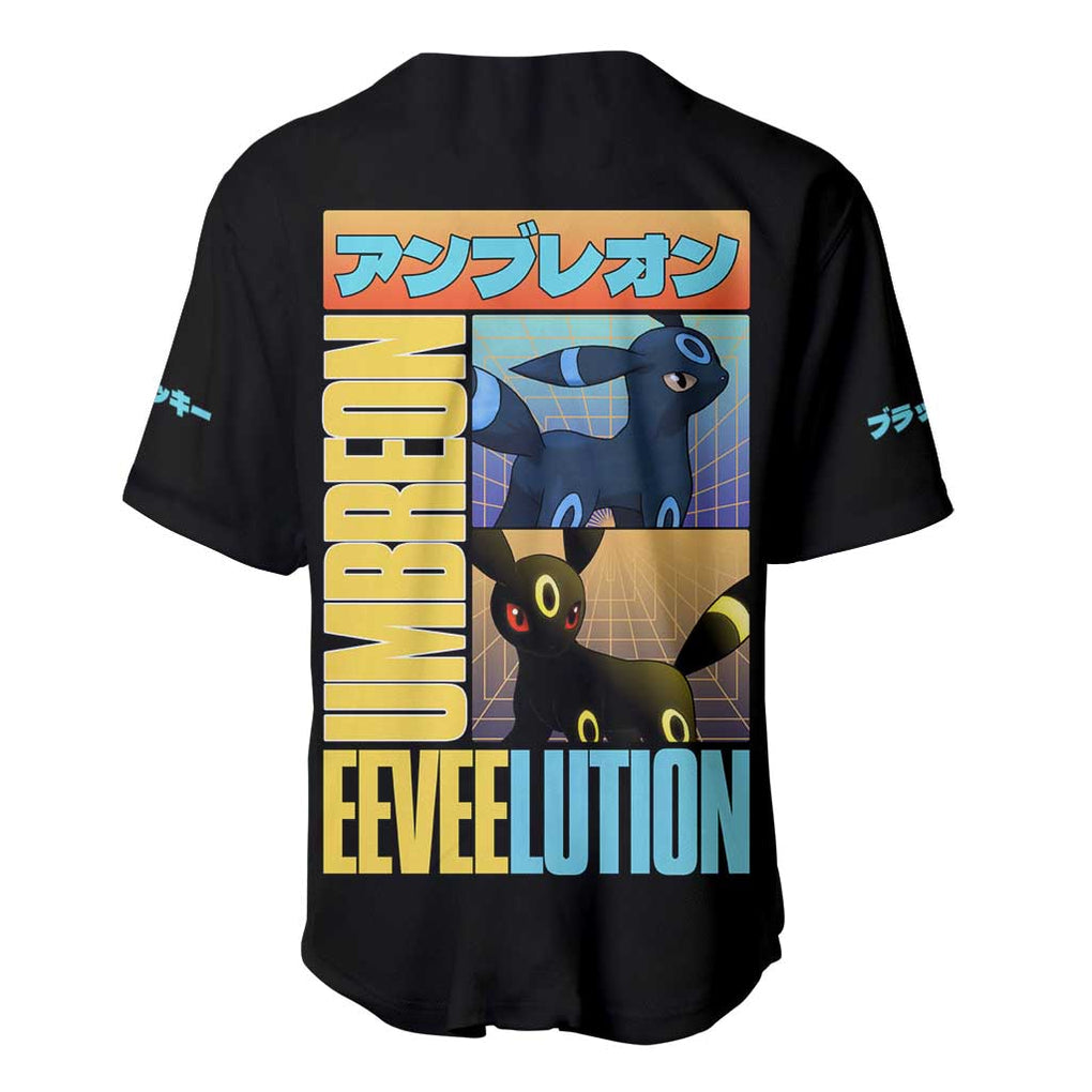 Umbreon Poke Anime Style Baseball Jersey Umbreon Poke Anime Style Baseball Jersey
