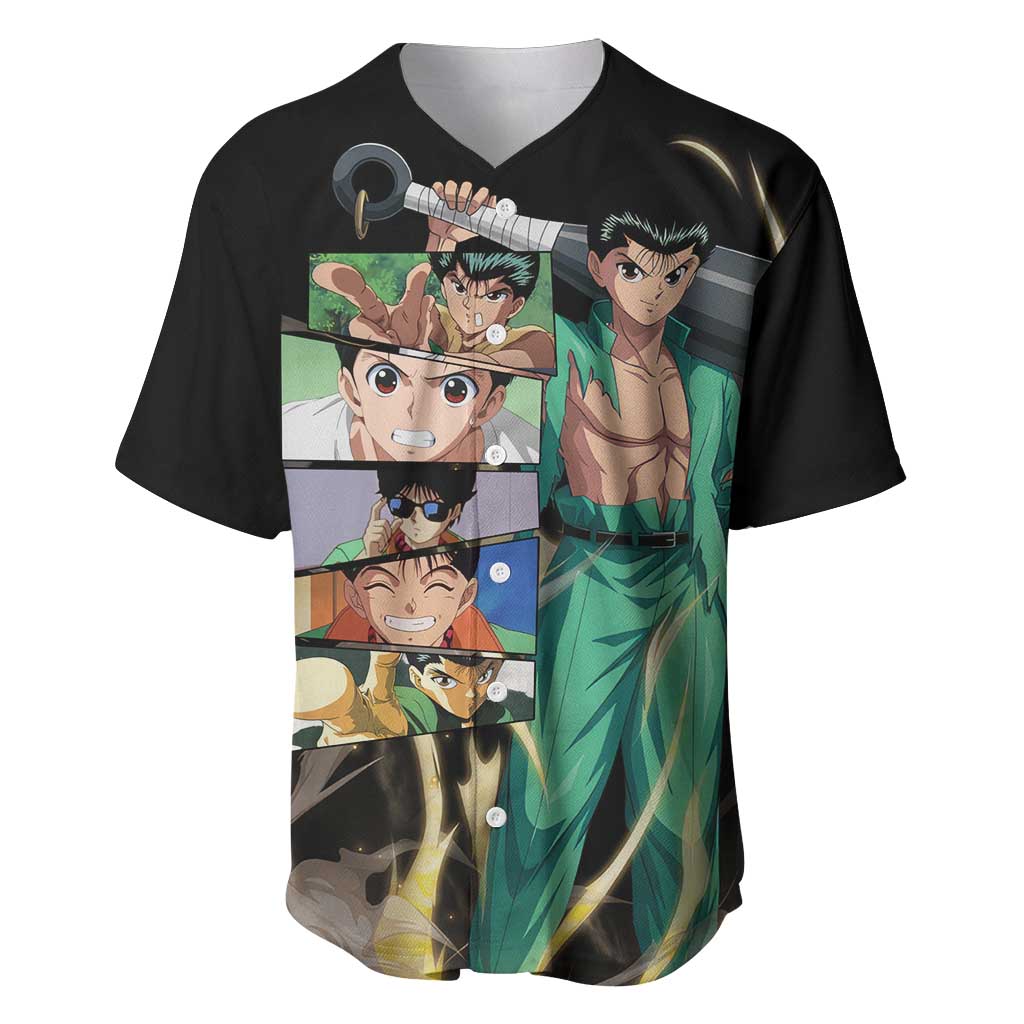 Urameshi Yuyu Hakusho Anime Style Baseball Jersey Urameshi Yuyu Hakusho Anime Style Baseball Jersey