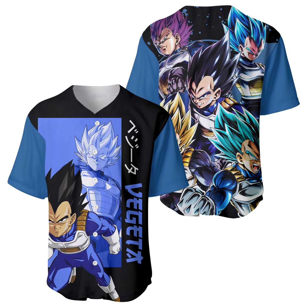 Vegeta Dragon Ball Anime Style Baseball Jersey Vegeta Dragon Ball Anime Style Baseball Jersey
