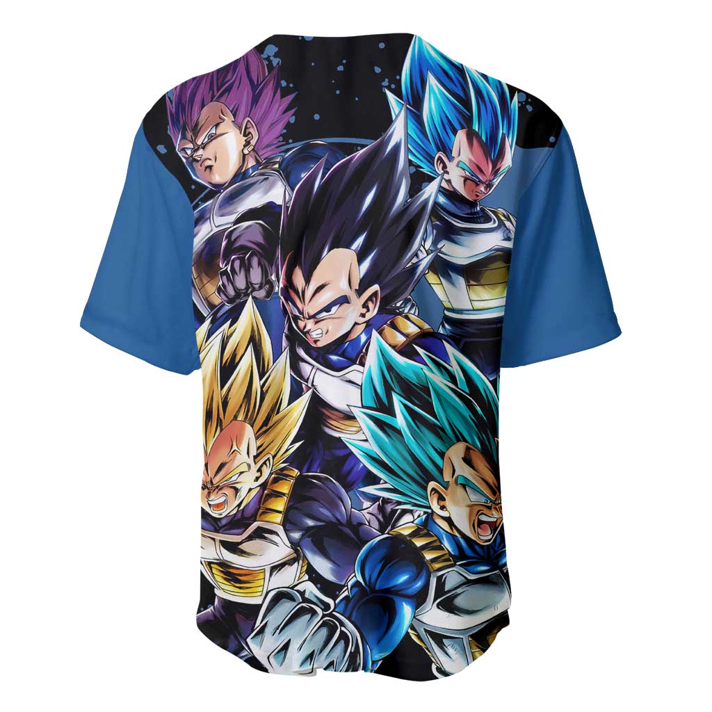 Vegeta Dragon Ball Anime Style Baseball Jersey Vegeta Dragon Ball Anime Style Baseball Jersey