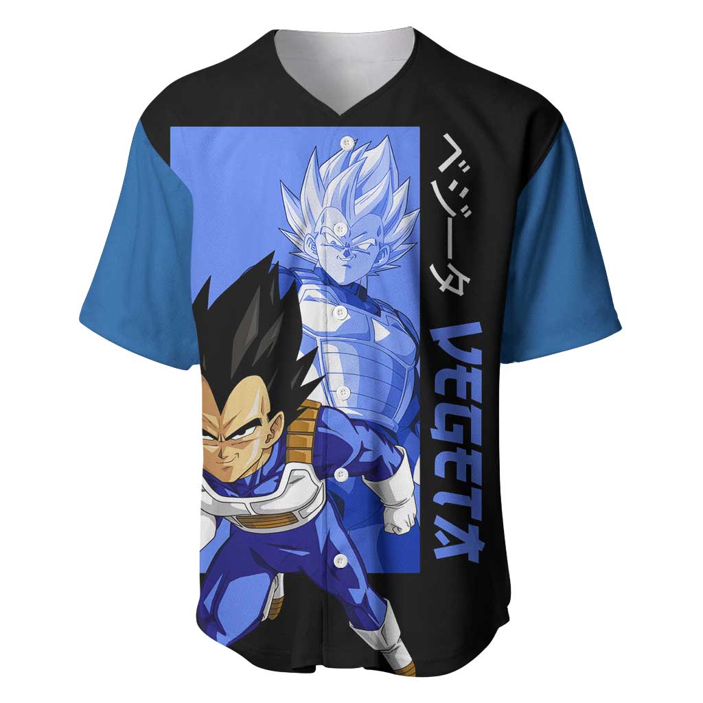 Vegeta Dragon Ball Anime Style Baseball Jersey Vegeta Dragon Ball Anime Style Baseball Jersey