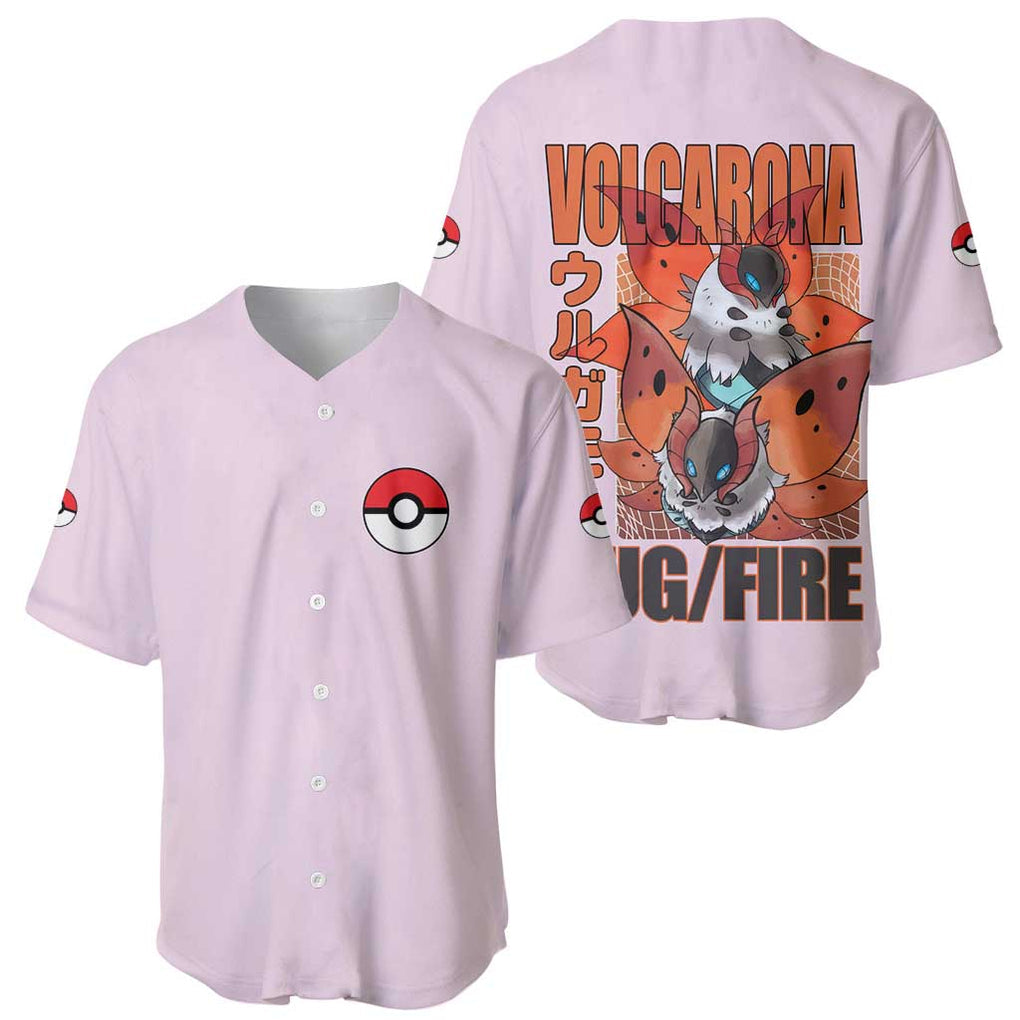 Volcarona Poke Anime Style Baseball Jersey Volcarona Poke Anime Style Baseball Jersey