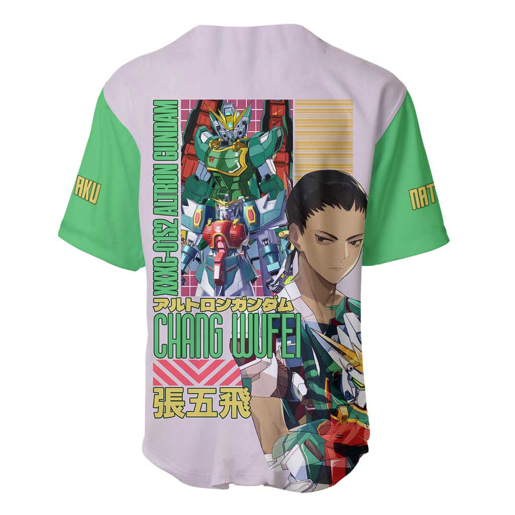 Wufei Gundam Wing Anime Style Baseball Jersey Wufei Gundam Wing Anime Style Baseball Jersey