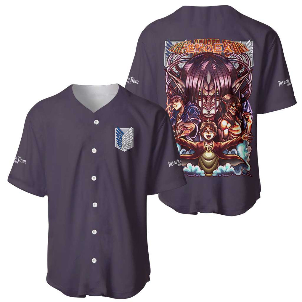 Yeager Attack On Anime Style Baseball Jersey_1 Yeager Attack On Anime Style Baseball Jersey_1