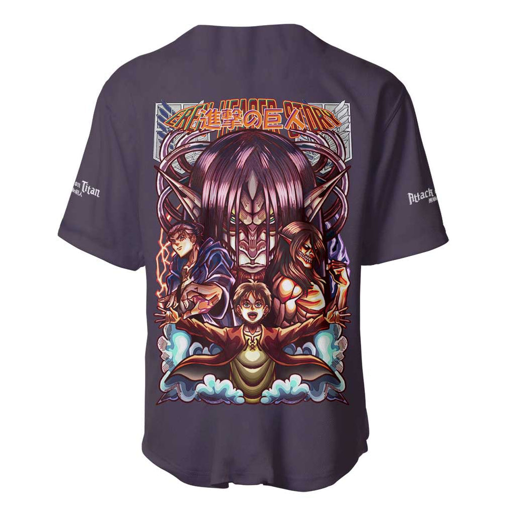 Yeager Attack On Anime Style Baseball Jersey_1 Yeager Attack On Anime Style Baseball Jersey_1