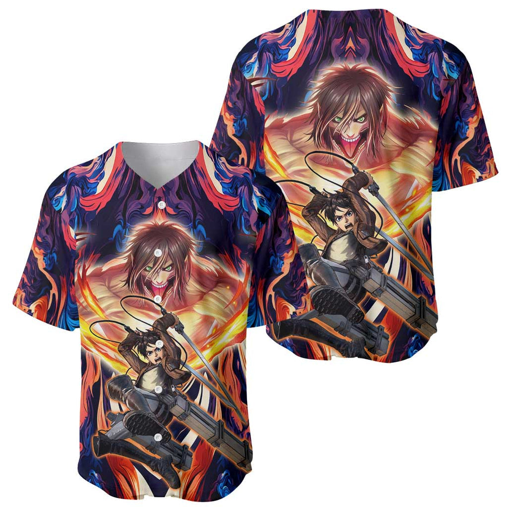 Yeager Attack On Trippy Trippy Baseball Jersey Yeager Attack On Trippy Trippy Baseball Jersey