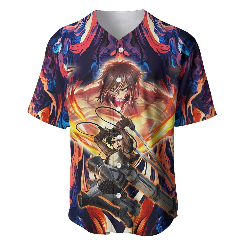 Yeager Attack On Trippy Trippy Baseball Jersey Yeager Attack On Trippy Trippy Baseball Jersey