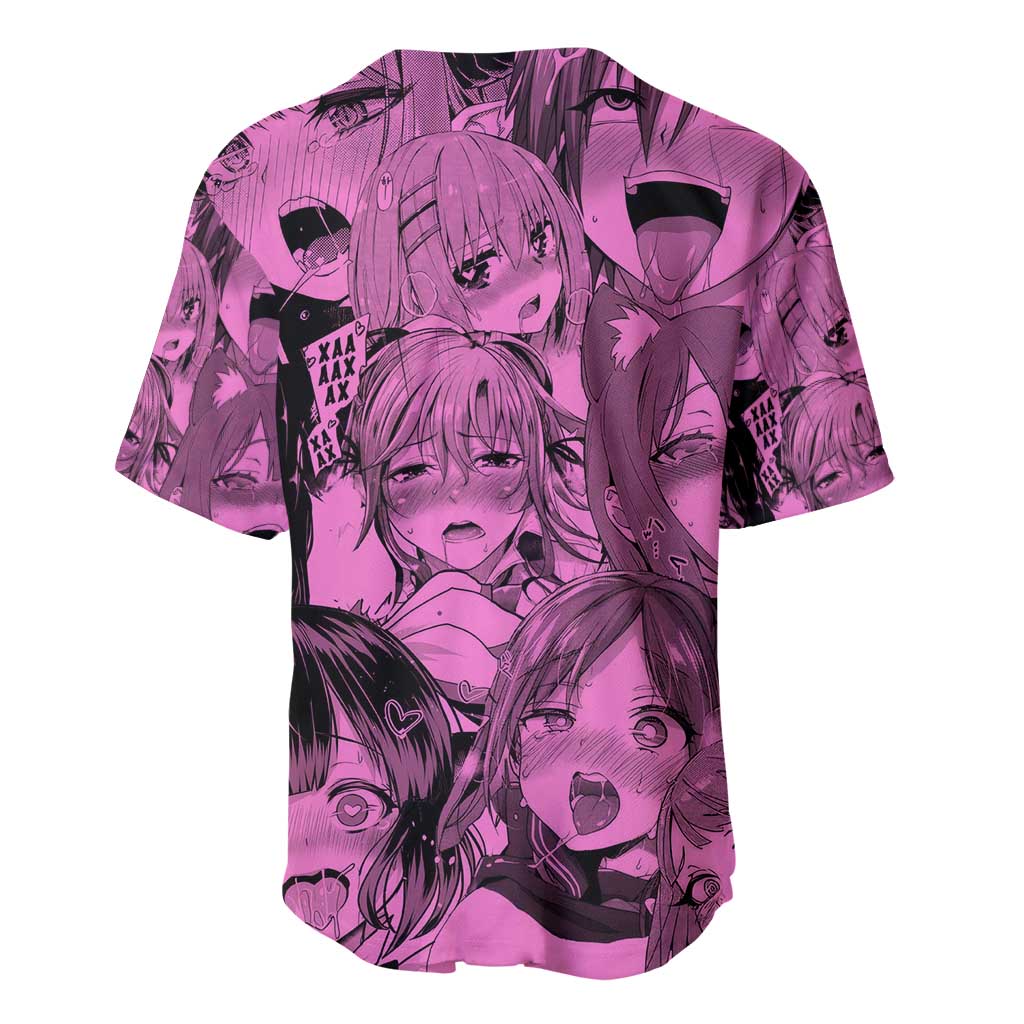 Ahegao Anime Style Baseball Jersey Ahegao Anime Style Baseball Jersey