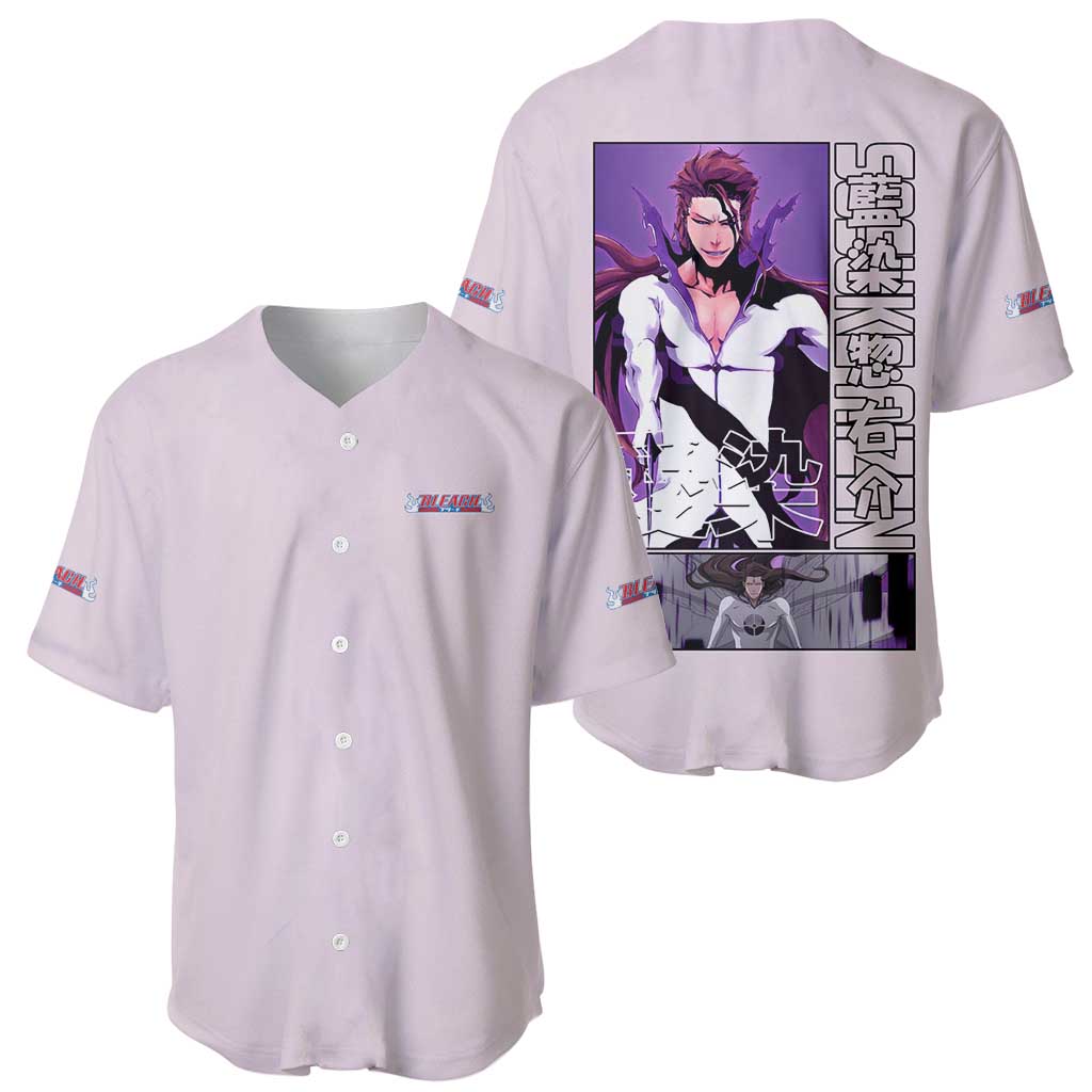 Aizen Bleach Anime Style Baseball Jersey Aizen Bleach Anime Style Baseball Jersey