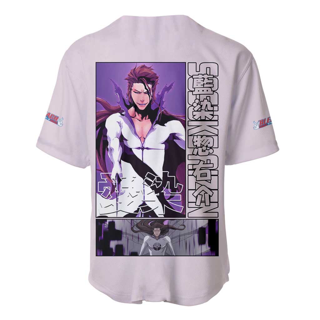 Aizen Bleach Anime Style Baseball Jersey Aizen Bleach Anime Style Baseball Jersey