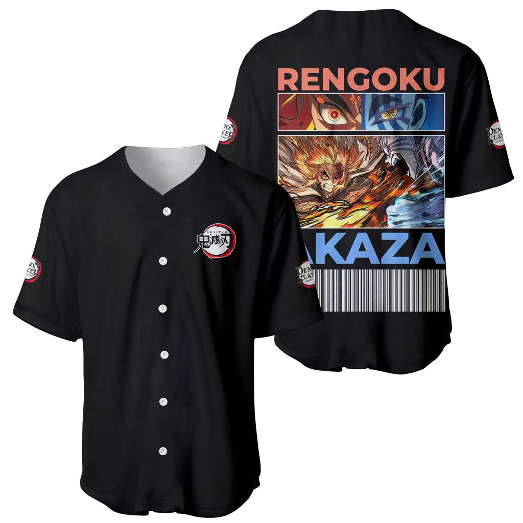 Akaza Demon Slayer Anime Style Baseball Jersey Akaza Demon Slayer Anime Style Baseball Jersey