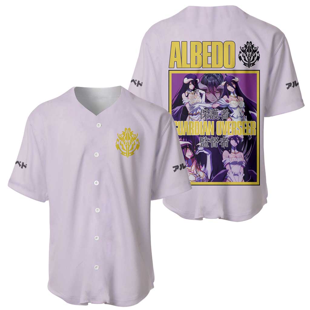 Albedo Overlord Anime Style Baseball Jersey Albedo Overlord Anime Style Baseball Jersey
