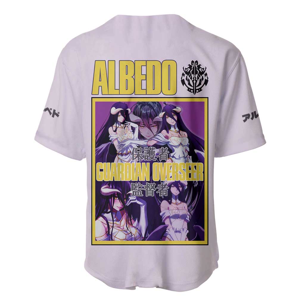 Albedo Overlord Anime Style Baseball Jersey Albedo Overlord Anime Style Baseball Jersey