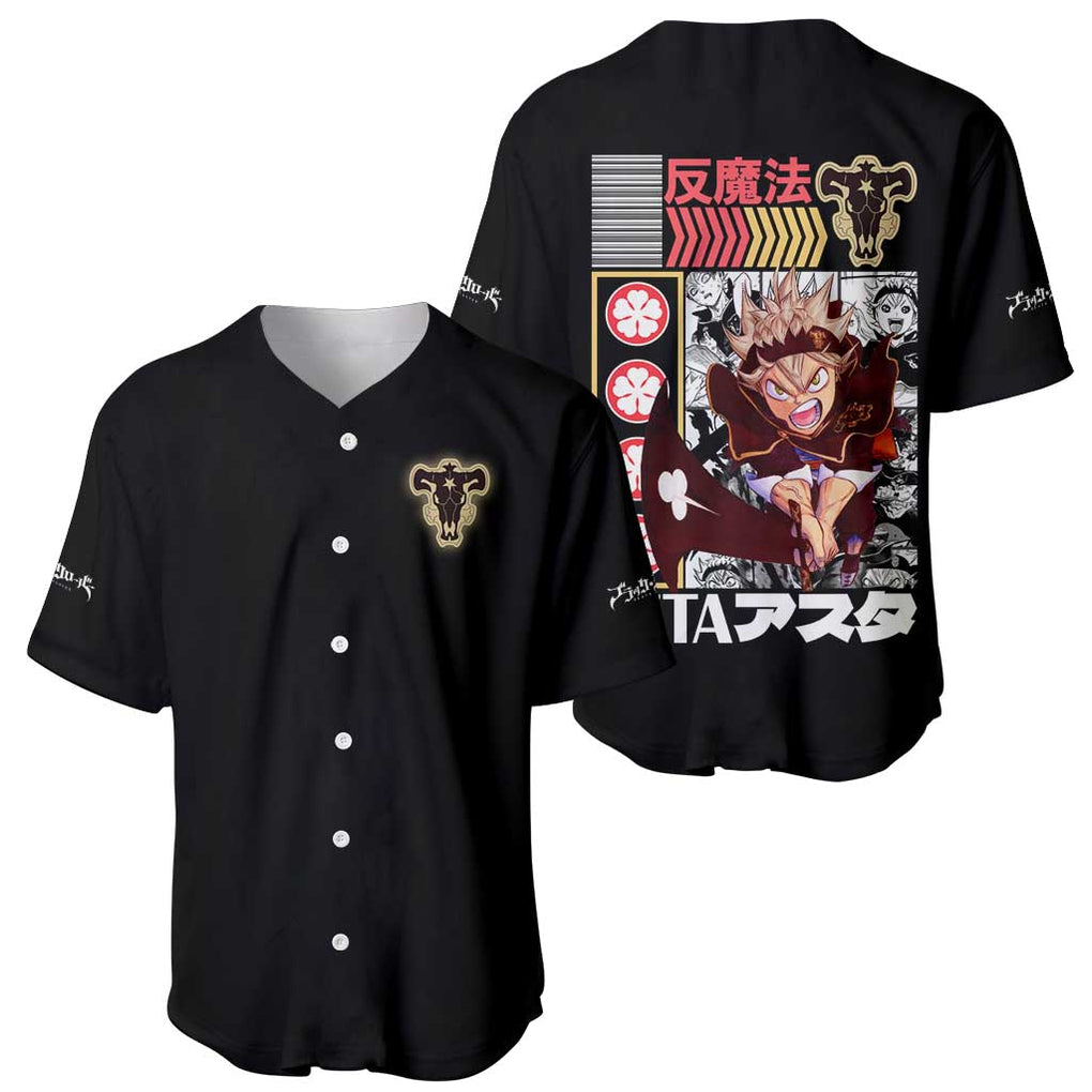 Asta Black Clover Anime Style Baseball Jersey Asta Black Clover Anime Style Baseball Jersey