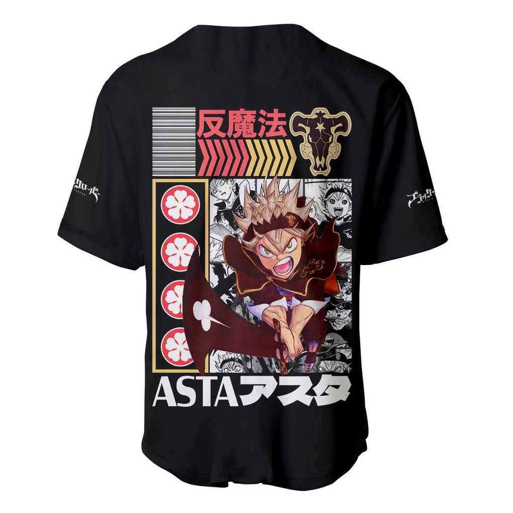 Asta Black Clover Anime Style Baseball Jersey Asta Black Clover Anime Style Baseball Jersey