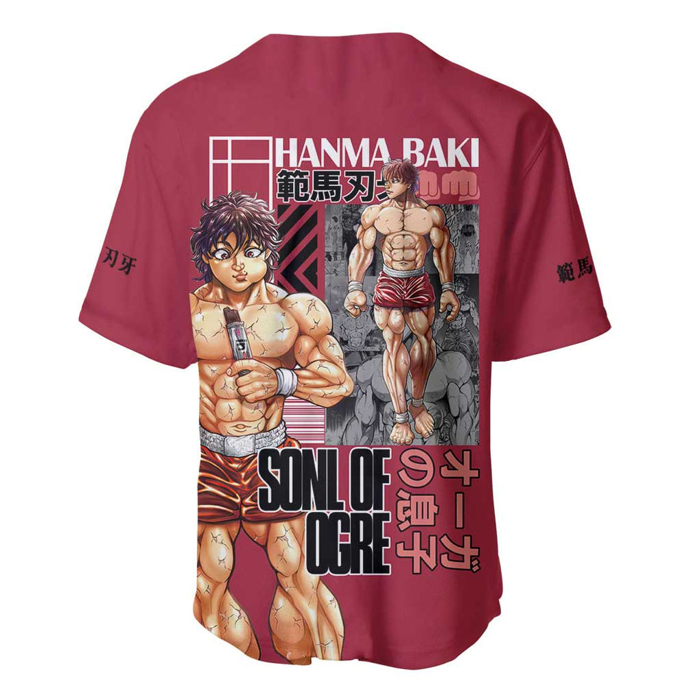 Baki Hanma Baki Anime Style Baseball Jersey Baki Hanma Baki Anime Style Baseball Jersey
