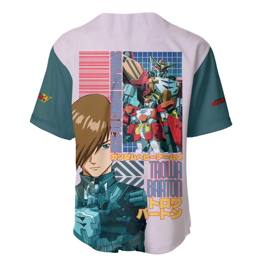 Barton Gundam Wing Anime Style Baseball Jersey Barton Gundam Wing Anime Style Baseball Jersey