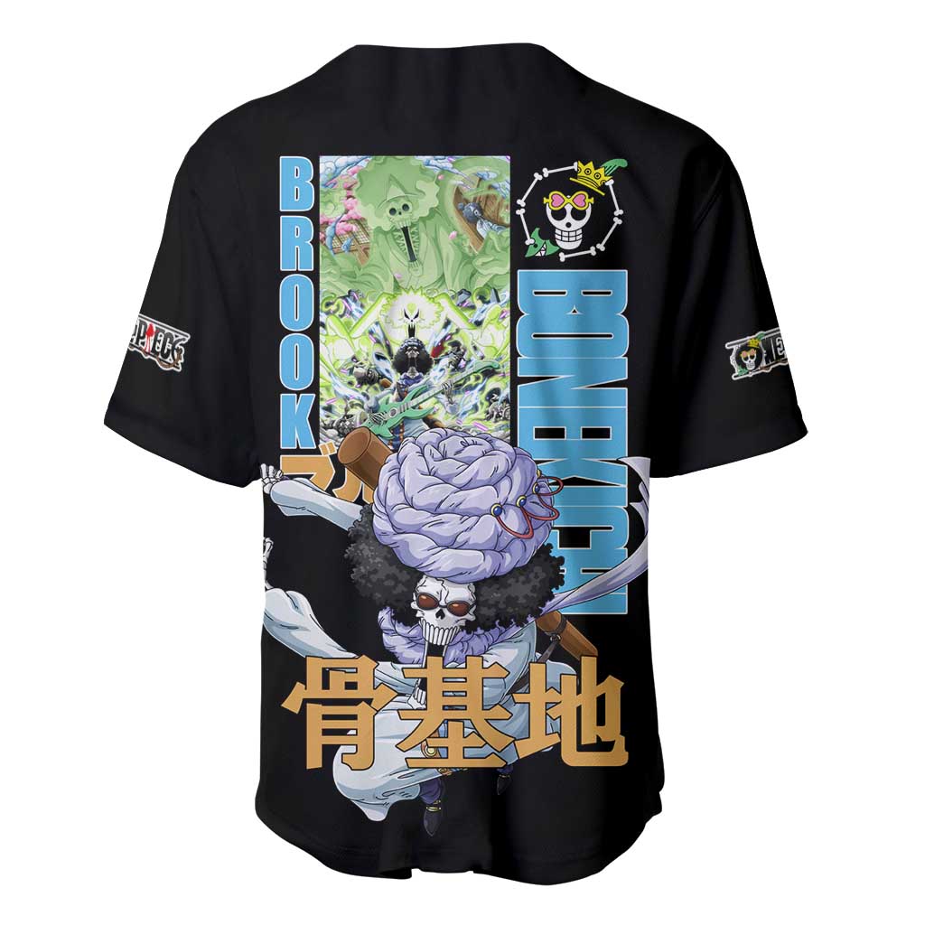 Brook One Piece Anime Style Baseball Jersey Brook One Piece Anime Style Baseball Jersey
