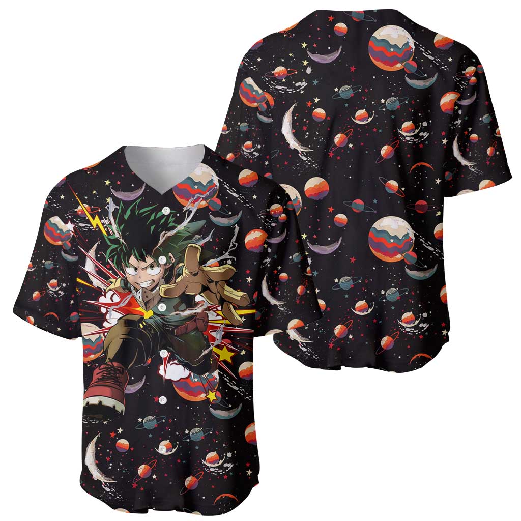 Deku My Hero Cosmic Style Baseball Jersey Deku My Hero Cosmic Style Baseball Jersey