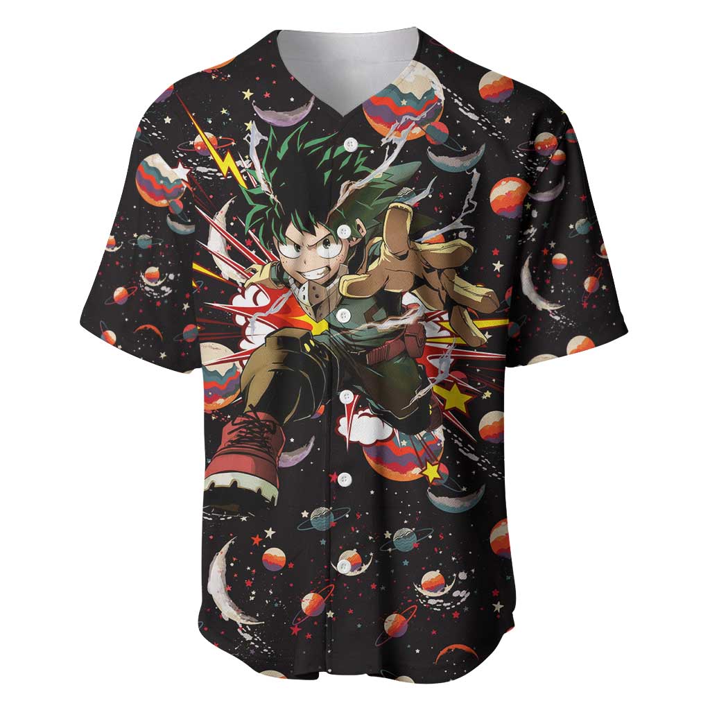 Deku My Hero Cosmic Style Baseball Jersey Deku My Hero Cosmic Style Baseball Jersey
