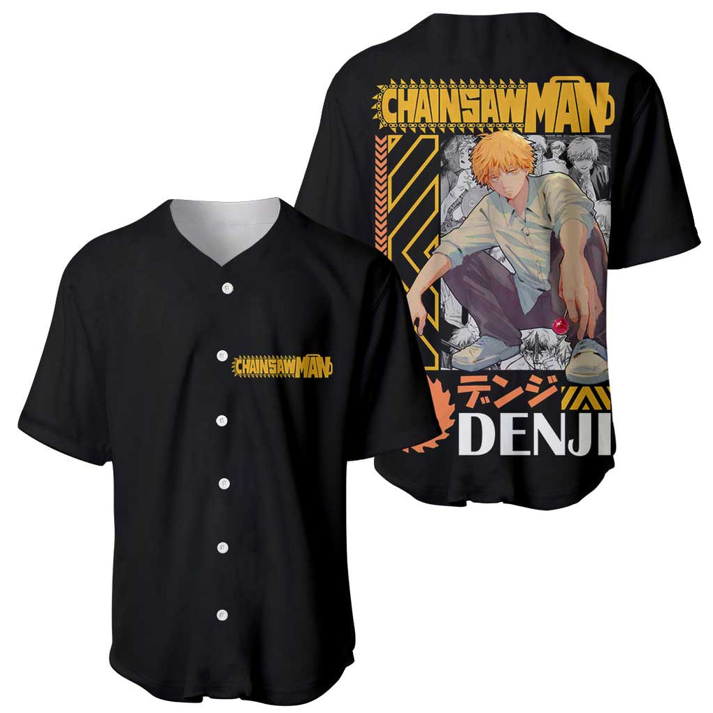 Denji Chainsaw Man Anime Style Baseball Jersey Denji Chainsaw Man Anime Style Baseball Jersey