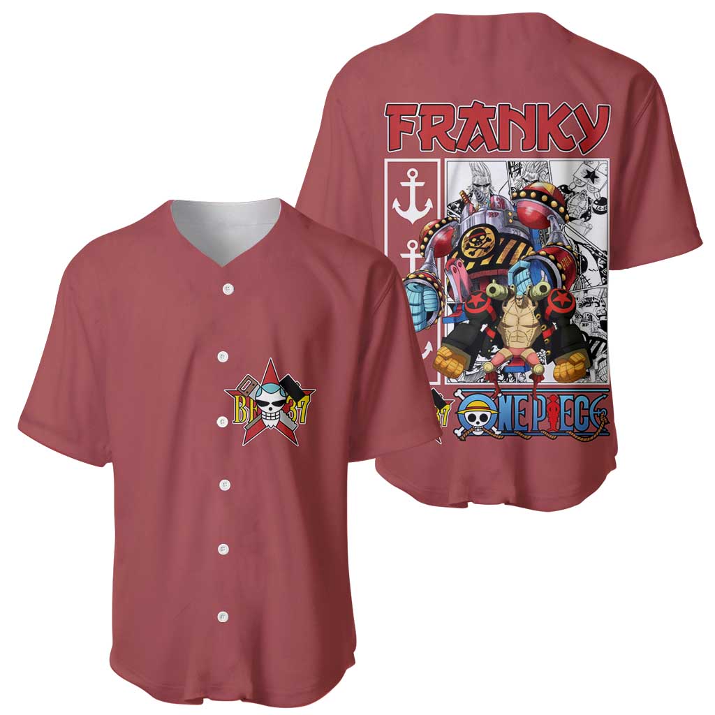 Franky One Piece Anime Style Baseball Jersey Franky One Piece Anime Style Baseball Jersey