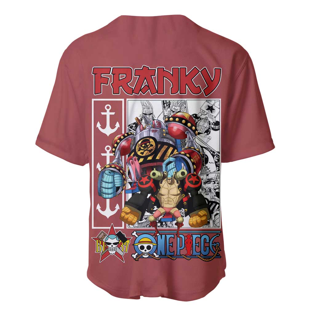 Franky One Piece Anime Style Baseball Jersey Franky One Piece Anime Style Baseball Jersey