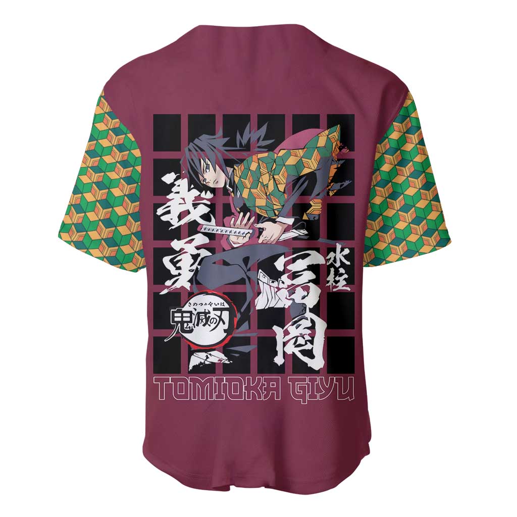 Giyu Demon Slayer Anime Style Baseball Jersey Giyu Demon Slayer Anime Style Baseball Jersey