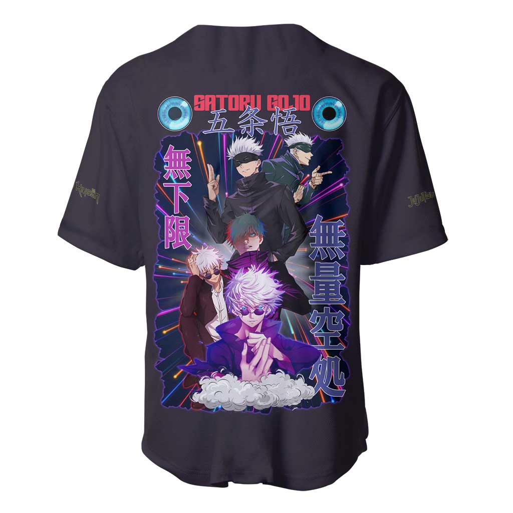 Gojo Jujutsu Kaisen Anime Style Baseball Jersey Gojo Jujutsu Kaisen Anime Style Baseball Jersey