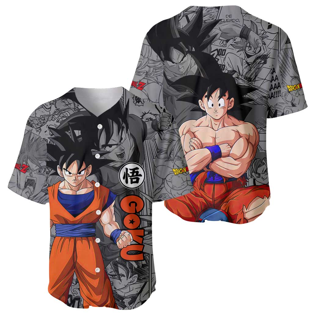 Goku Dragon Ball Anime Style Baseball Jersey Goku Dragon Ball Anime Style Baseball Jersey