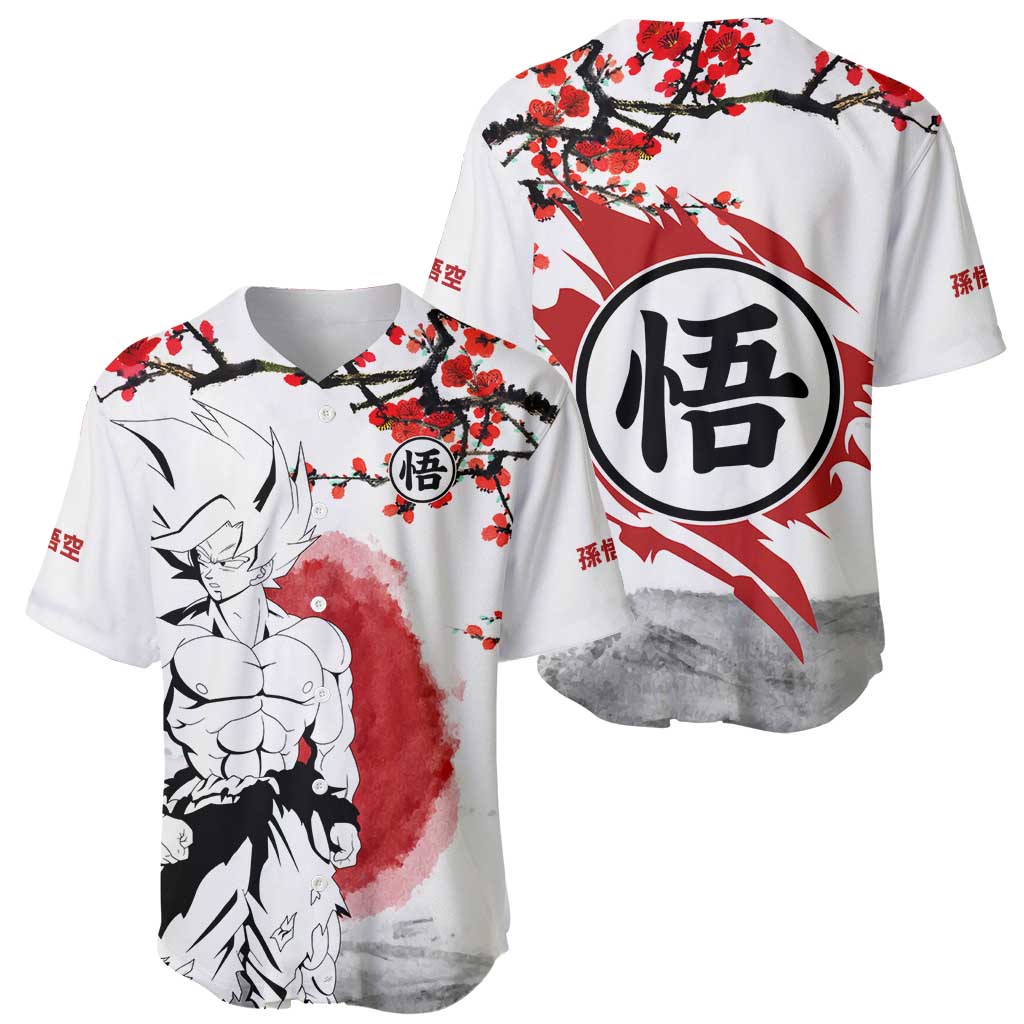 Goku Dragon Ball Cherry Blossom Baseball Jersey Goku Dragon Ball Cherry Blossom Baseball Jersey