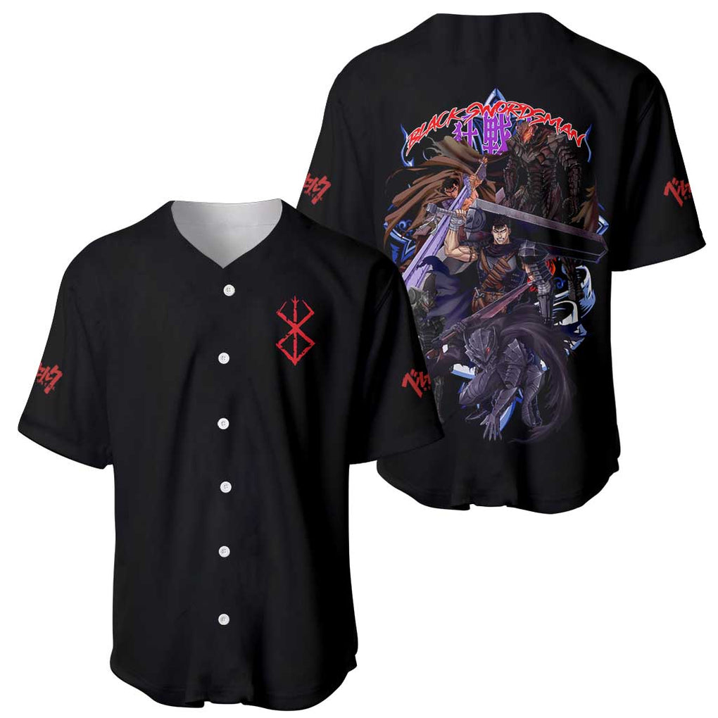 Guts Berserk Anime Style Baseball Jersey_1 Guts Berserk Anime Style Baseball Jersey_1